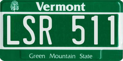 VT license plate LSR511