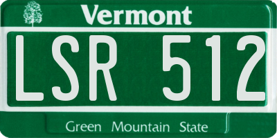 VT license plate LSR512