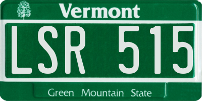 VT license plate LSR515