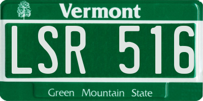 VT license plate LSR516