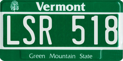 VT license plate LSR518