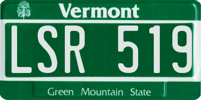 VT license plate LSR519