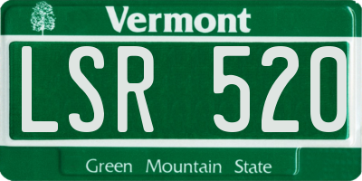 VT license plate LSR520