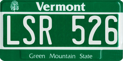 VT license plate LSR526