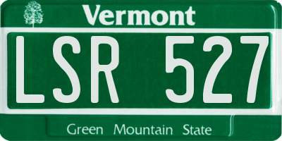 VT license plate LSR527