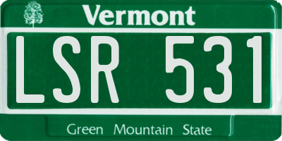 VT license plate LSR531