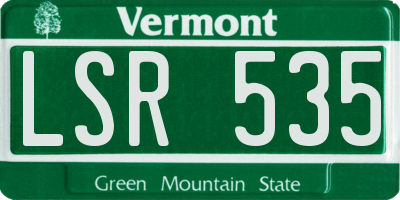 VT license plate LSR535