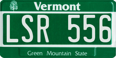 VT license plate LSR556