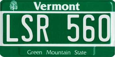 VT license plate LSR560