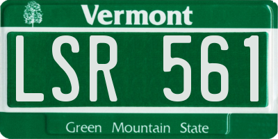 VT license plate LSR561