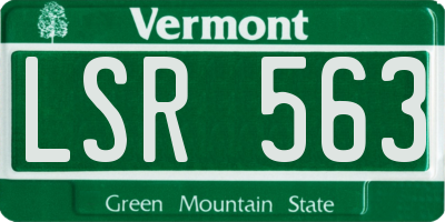 VT license plate LSR563