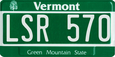 VT license plate LSR570