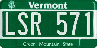VT license plate LSR571