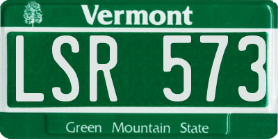 VT license plate LSR573