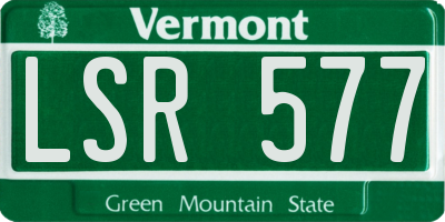 VT license plate LSR577