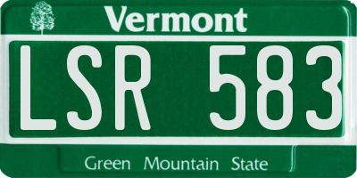 VT license plate LSR583