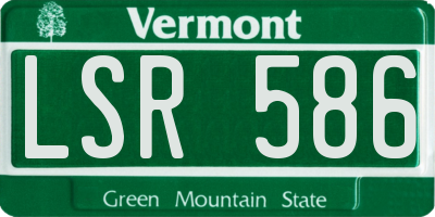 VT license plate LSR586