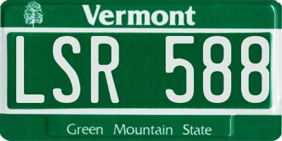 VT license plate LSR588