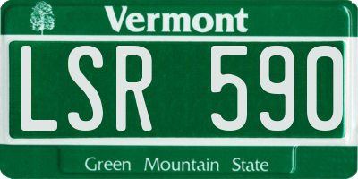 VT license plate LSR590