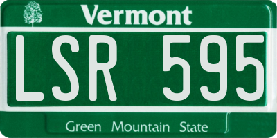 VT license plate LSR595
