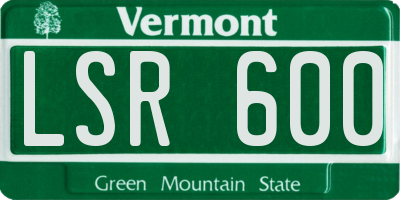 VT license plate LSR600
