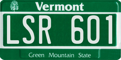 VT license plate LSR601