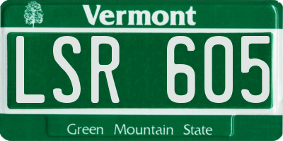 VT license plate LSR605
