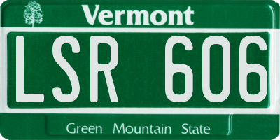 VT license plate LSR606
