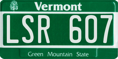 VT license plate LSR607