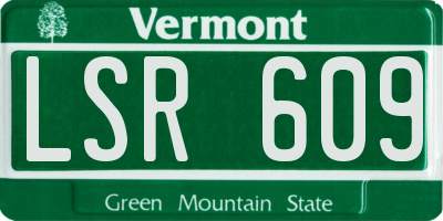 VT license plate LSR609