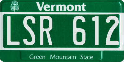 VT license plate LSR612