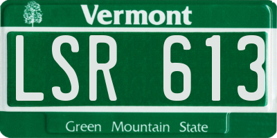 VT license plate LSR613