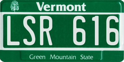 VT license plate LSR616