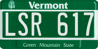 VT license plate LSR617