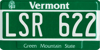 VT license plate LSR622