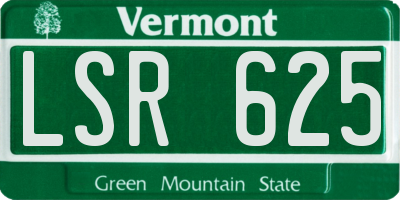 VT license plate LSR625