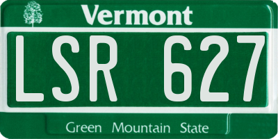 VT license plate LSR627