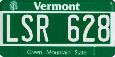 VT license plate LSR628