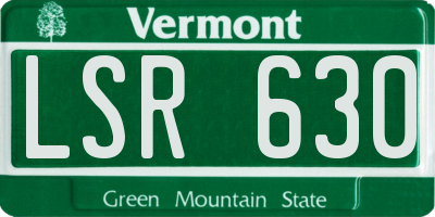 VT license plate LSR630