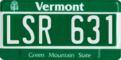 VT license plate LSR631