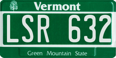 VT license plate LSR632