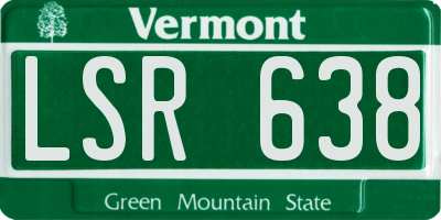 VT license plate LSR638