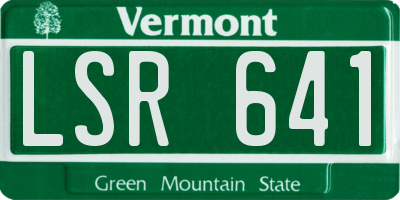 VT license plate LSR641