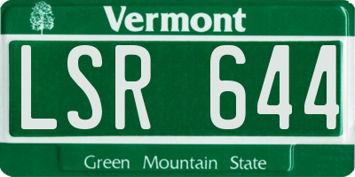 VT license plate LSR644