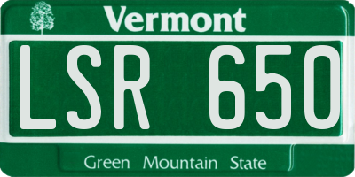 VT license plate LSR650