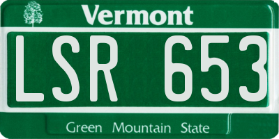 VT license plate LSR653