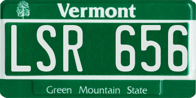 VT license plate LSR656