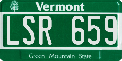 VT license plate LSR659