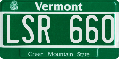 VT license plate LSR660
