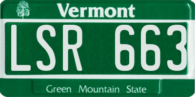 VT license plate LSR663